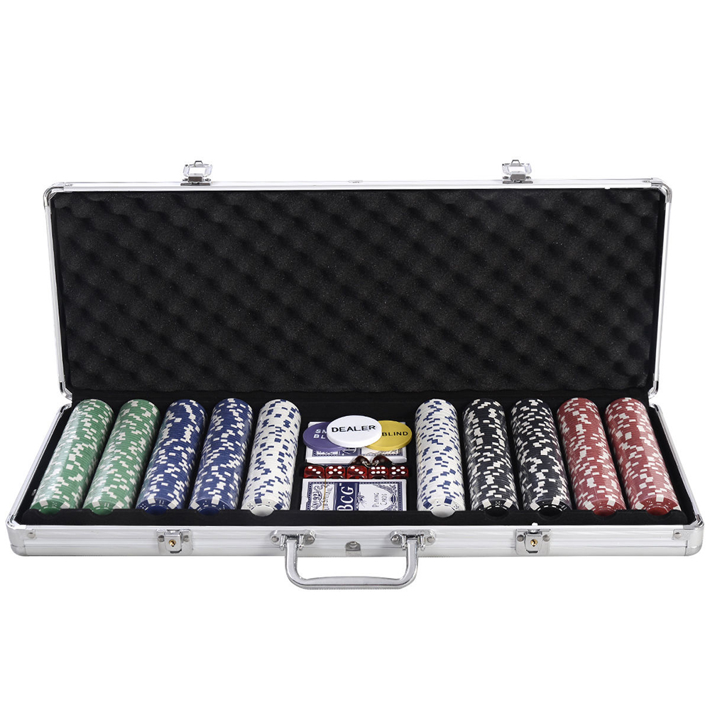 500PC Poker Chip Set Aluminum Carry Case Card Casino Poker Holder eBay